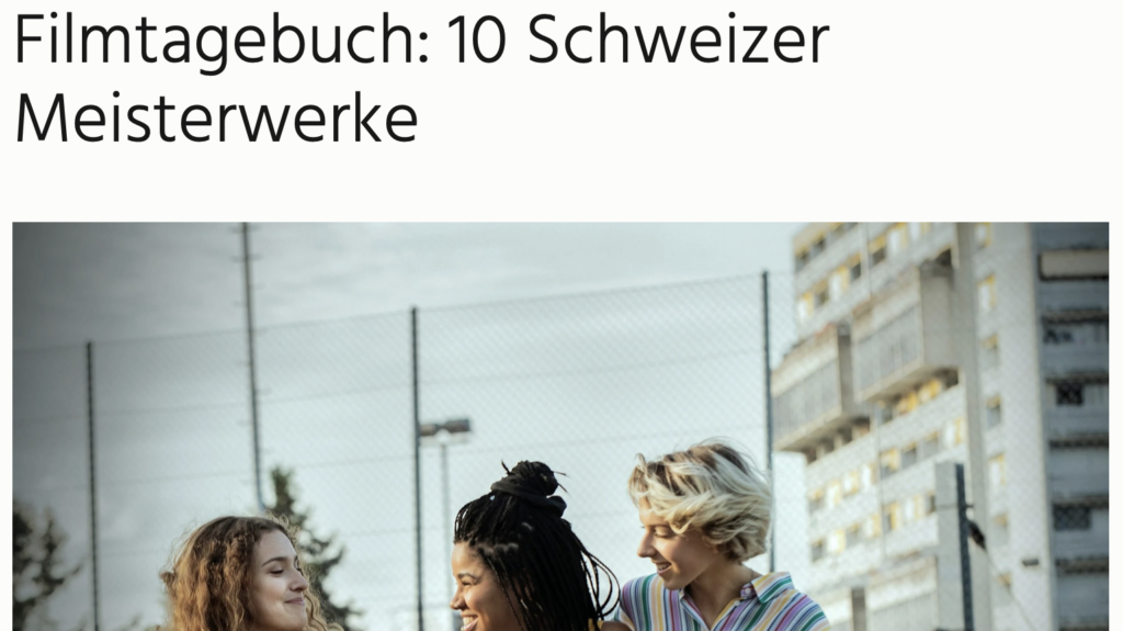 Title Card «Filmtagebuch: 10 Schweizer Meisterwerke»